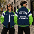 [SPECIAL OFFER] NEW CUSTOMIZED NFL06 SSH SEATTLE SEAHAWKS SATIN VARSITY & BASEBALL JACKET