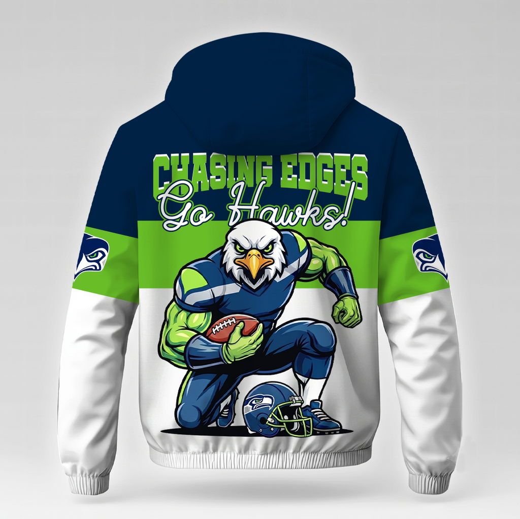 [SPECIAL OFFER] NEW CUSTOMIZED NFL06 SSH SEATTLE SEAHAWKS WINDBREAKER JACKET