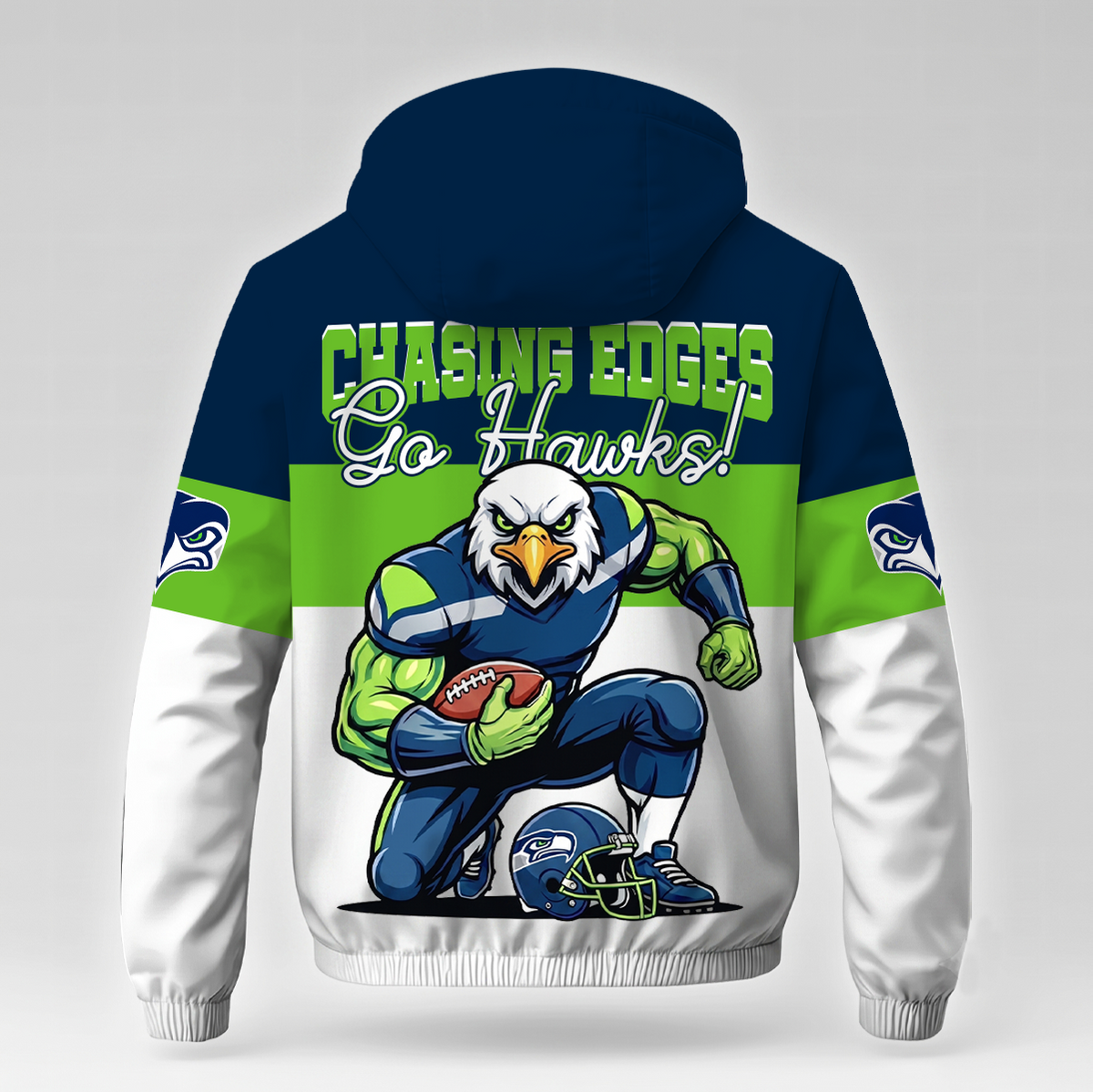[SPECIAL OFFER] NEW CUSTOMIZED NFL06 SSH SEATTLE SEAHAWKS WINDBREAKER JACKET