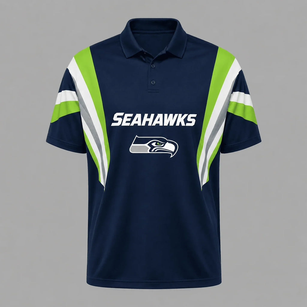 [SPECIAL OFFER] NEW CUSTOMIZED NFL06 SSH SEATTLE SEAHAWKS POLO SHIRT