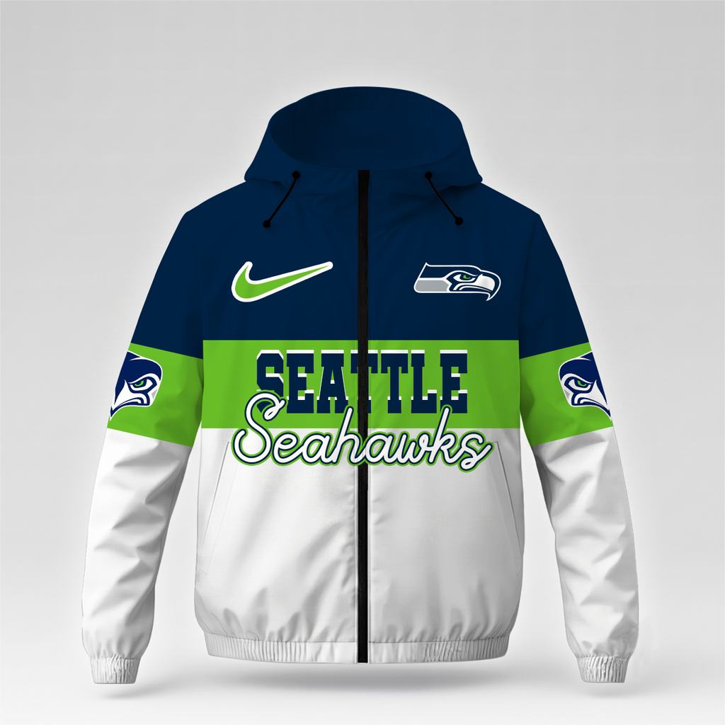 [SPECIAL OFFER] NEW CUSTOMIZED NFL06 SSH SEATTLE SEAHAWKS WINDBREAKER JACKET