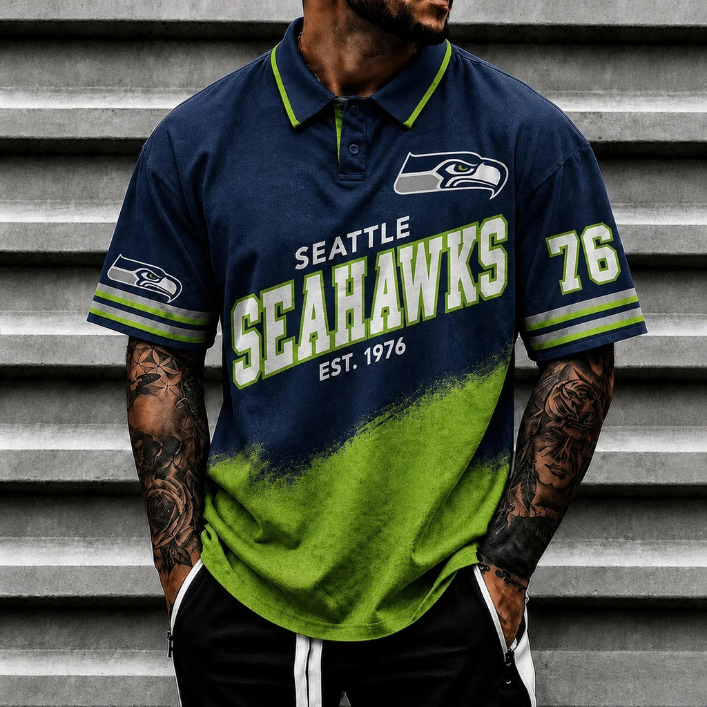 [SPECIAL OFFER] NEW CUSTOMIZED NFL06 SSH SEATTLE SEAHAWKS POLO SHIRT
