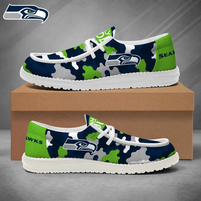 [SPECIAL OFFER] NEW CUSTOMIZED NFL06 SSH SEATTLE SEAHAWKS LOAFER SHOES