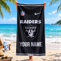 [SPECIAL OFFER] NEW CUSTOMIZED NFL07 LVR LAS VEGAS RAIDERS BEACH TOWEL