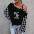 [SPECIAL OFFER] NEW CUSTOMIZED NFL07 LVR LAS VEGAS RAIDERS WOMEN'S OFF-SHOULDER LONG SLEEVE SHIRT