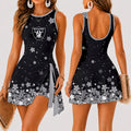 [SPECIAL OFFER] NEW CUSTOMIZED NFL07 LVR LAS VEGAS RAIDERS WOMEN'S SUMMER SKORT DRESS