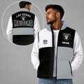 [SPECIAL OFFER] NEW CUSTOMIZED NFL07 LVR LAS VEGAS RAIDERS SLEEVELESS PUFFER VEST