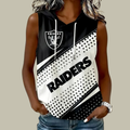 [SPECIAL OFFER] NEW CUSTOMIZED NFL07 LVR LAS VEGAS RAIDERS WOMEN'S SLEEVELESS HOODED POCKET TANK TOP