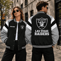 [SPECIAL OFFER] NEW CUSTOMIZED NFL07 LVR LAS VEGAS RAIDERS SATIN VARSITY & BASEBALL JACKET