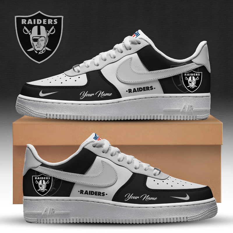 [SPECIAL OFFER] NEW CUSTOMIZED NFL07 LVR LAS VEGAS RAIDERS AF1 SNEAKERS