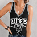 [SPECIAL OFFER] NEW CUSTOMIZED NFL07 LVR LAS VEGAS RAIDERS WOMEN'S V-NECK TANK TOP