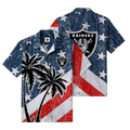[SPECIAL OFFER] NEW CUSTOMIZED NFL07 LVR LAS VEGAS RAIDERS PATRIOTIC 250 USA HAWAIIAN SHIRT
