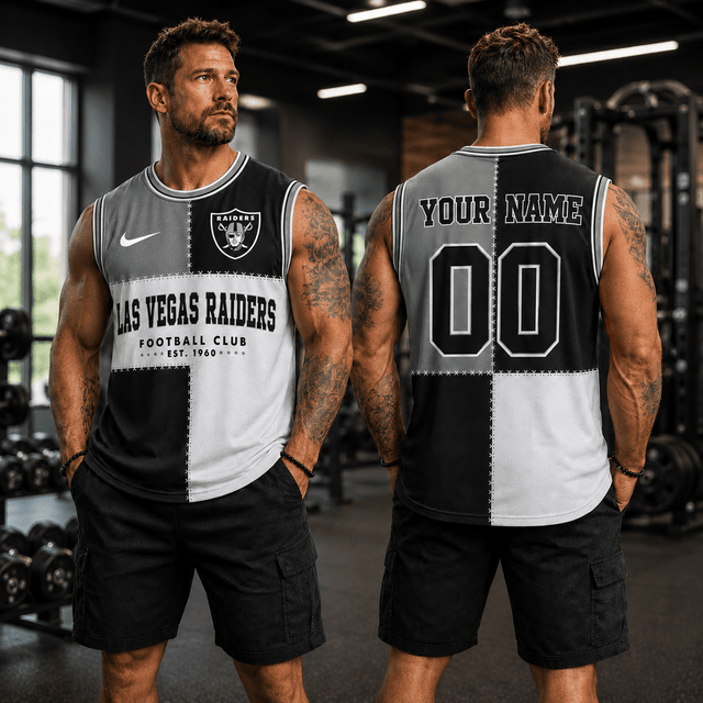 [SPECIAL OFFER] NEW CUSTOMIZED NFL07 LVR LAS VEGAS RAIDERS MEN'S GYM SHIRT