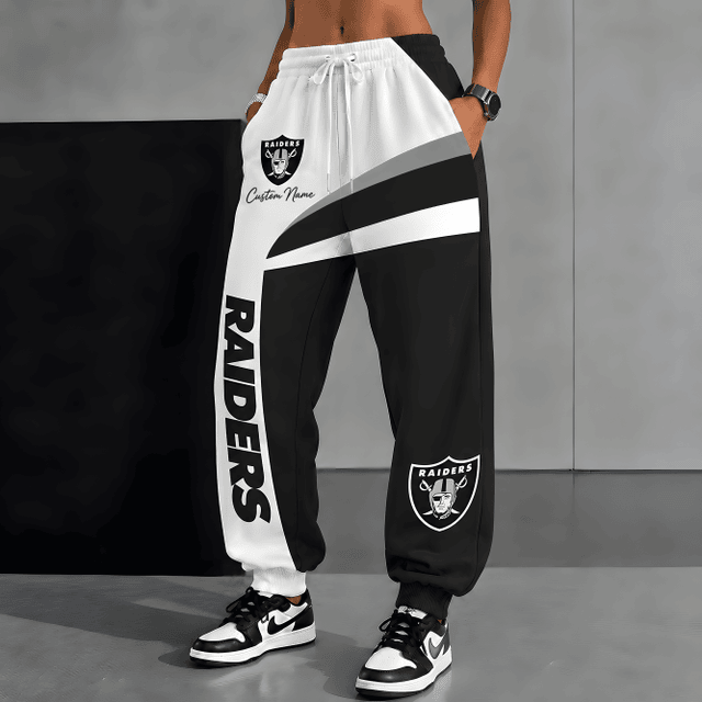 [SPECIAL OFFER] NEW CUSTOMIZED NFL07 LVR LAS VEGAS RAIDERS SWEATPANTS