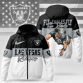 [SPECIAL OFFER] NEW CUSTOMIZED NFL07 LVR LAS VEGAS RAIDERS WINDBREAKER JACKET