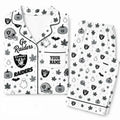 [SPECIAL OFFER] NEW CUSTOMIZED NFL07 LVR LAS VEGAS RAIDERS HALLOWEEN LONG PAJAMAS SET