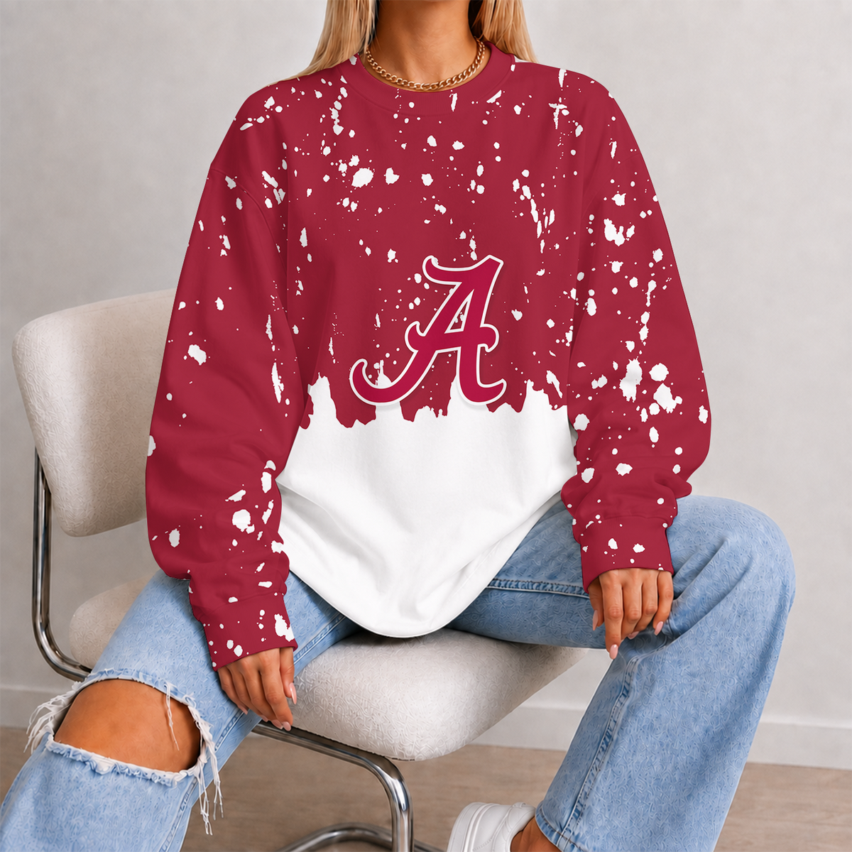 [FAN FAVORITE] NEW CUSTOMIZED NCAA FBS08 ABC ALABAMA CRIMSON TIDE UNISEX SWEATSHIRT