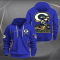 [SPECIAL OFFER] NEW CUSTOMIZED NFL08 GBP GREEN BAY PACKERS MUTICOLOR QUARTER ZIP HOODIE
