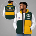 [SPECIAL OFFER] NEW CUSTOMIZED NFL08 GBP GREEN BAY PACKERS SLEEVELESS PUFFER VEST