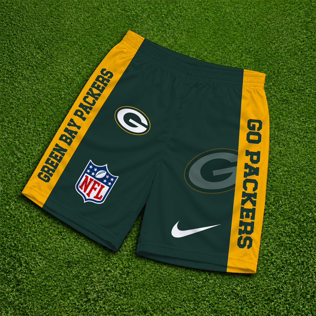 [SPECIAL OFFER] NEW CUSTOMIZED NFL08 GBP GREEN BAY PACKERS SHORT PANTS