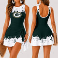 [SPECIAL OFFER] NEW CUSTOMIZED NFL08 GBP GREEN BAY PACKERS WOMEN'S SUMMER SKORT DRESS