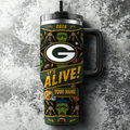 [SPECIAL OFFER] NEW CUSTOMIZED NFL08 GBP GREEN BAY PACKERS HALLOWEEN  40OZ TUMBLER
