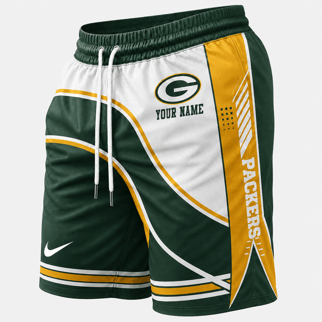 [SPECIAL OFFER] NEW CUSTOMIZED NFL08 GBP GREEN BAY PACKERS SHORT PANTS