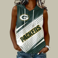 [SPECIAL OFFER] NEW CUSTOMIZED NFL08 GBP GREEN BAY PACKERS WOMEN'S SLEEVELESS HOODED POCKET TANK TOP