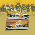[SPECIAL OFFER] NEW CUSTOMIZED NFL08 GBP GREEN BAY PACKERS AIR JORDAN LOW SHOES