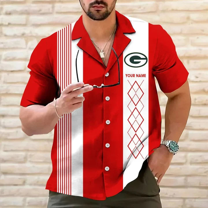[SPECIAL OFFER] NEW CUSTOMIZED NFL08 GBP GREEN BAY PACKERS HAWAIIAN SHIRT