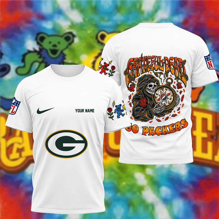 [SPECIAL OFFER] NEW CUSTOMIZED NFL08 GBP GREEN BAY PACKERS x GRATEFUL DEAD T-SHIRT, HOODIE, ZIP HOODIE