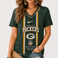 [SPECIAL OFFER] NEW CUSTOMIZED NFL08 GBP GREEN BAY PACKERS V-NECK FEMALE SHIRT