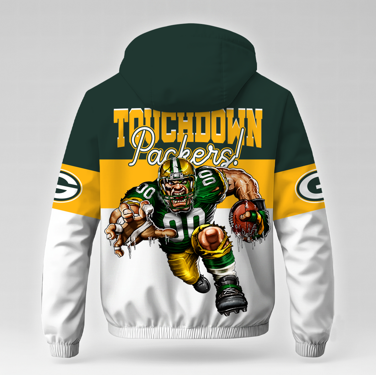 [SPECIAL OFFER] NEW CUSTOMIZED NFL08 GBP GREEN BAY PACKERS WINDBREAKER JACKET