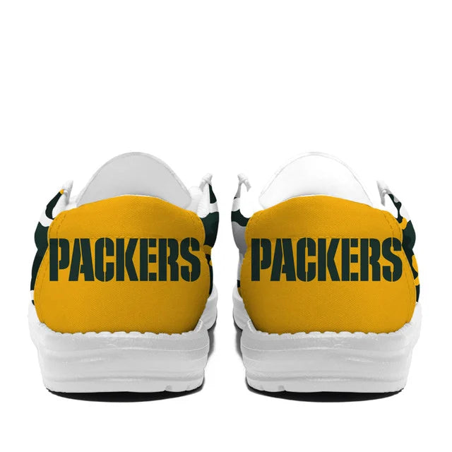 [SPECIAL OFFER] NEW CUSTOMIZED NFL08 GBP GREEN BAY PACKERS LOAFER SHOES
