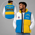 [SPECIAL OFFER] NEW CUSTOMIZED NFL09 LAC LOS ANGELES CHARGERS SLEEVELESS PUFFER VEST