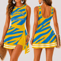 [SPECIAL OFFER] NEW CUSTOMIZED NFL09 LAC LOS ANGELES CHARGERS WOMEN'S SUMMER SKORT DRESS