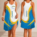 [SPECIAL OFFER] NEW CUSTOMIZED NFL09 LAC LOS ANGELES CHARGERS CAMISOLE DRESS