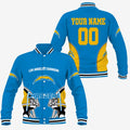 [SPECIAL OFFER] NEW CUSTOMIZED NFL09 LAC LOS ANGELES CHARGERS SATIN VARSITY & BASEBALL JACKET