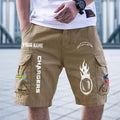 [SPECIAL OFFER] NEW CUSTOMIZED NFL09 LAC LOS ANGELES CHARGERS CARGO SHORTS
