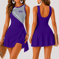 [FAN FAVORITE] NEW CUSTOMIZED NCAA FBS09 THF TCU HORNED FROGS WOMEN'S SUMMER SKORT DRESS