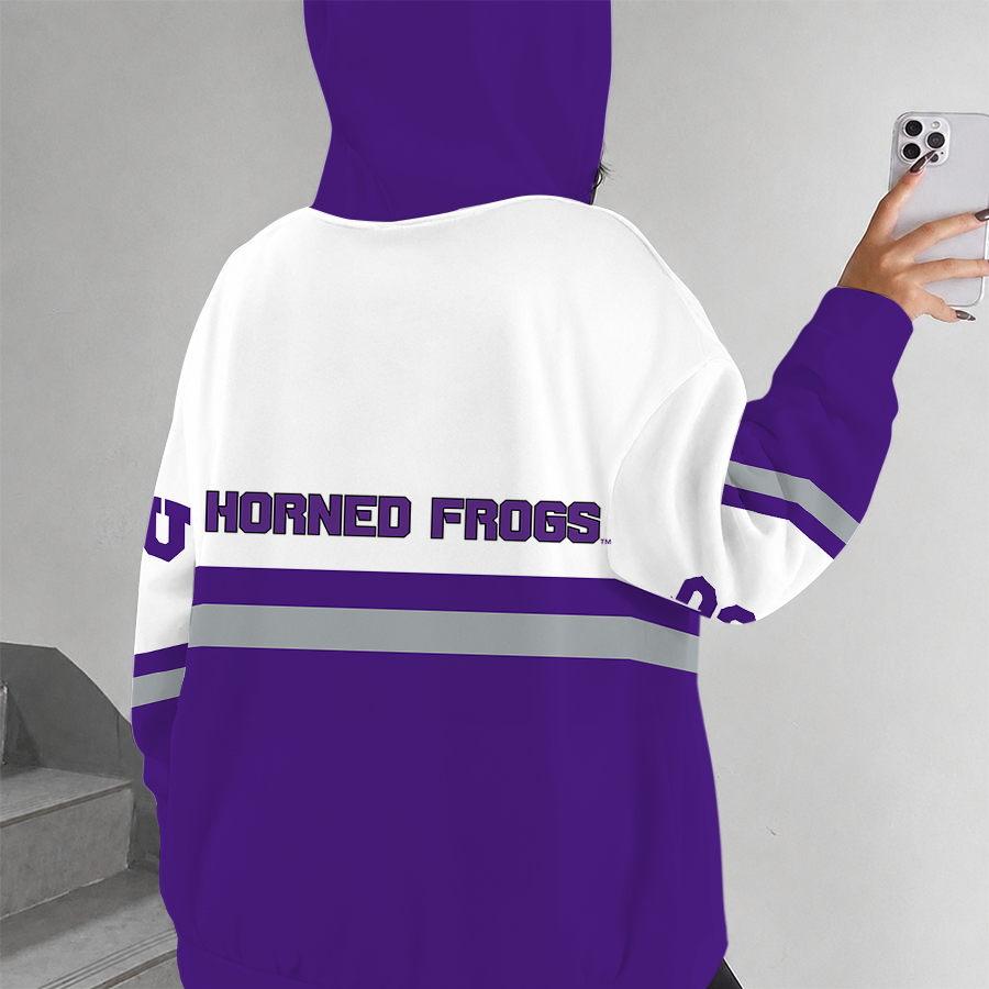 [FAN FAVORITE] NEW CUSTOMIZED NCAA FBS09 THF TCU HORNED FROGS ZIP HOODIE