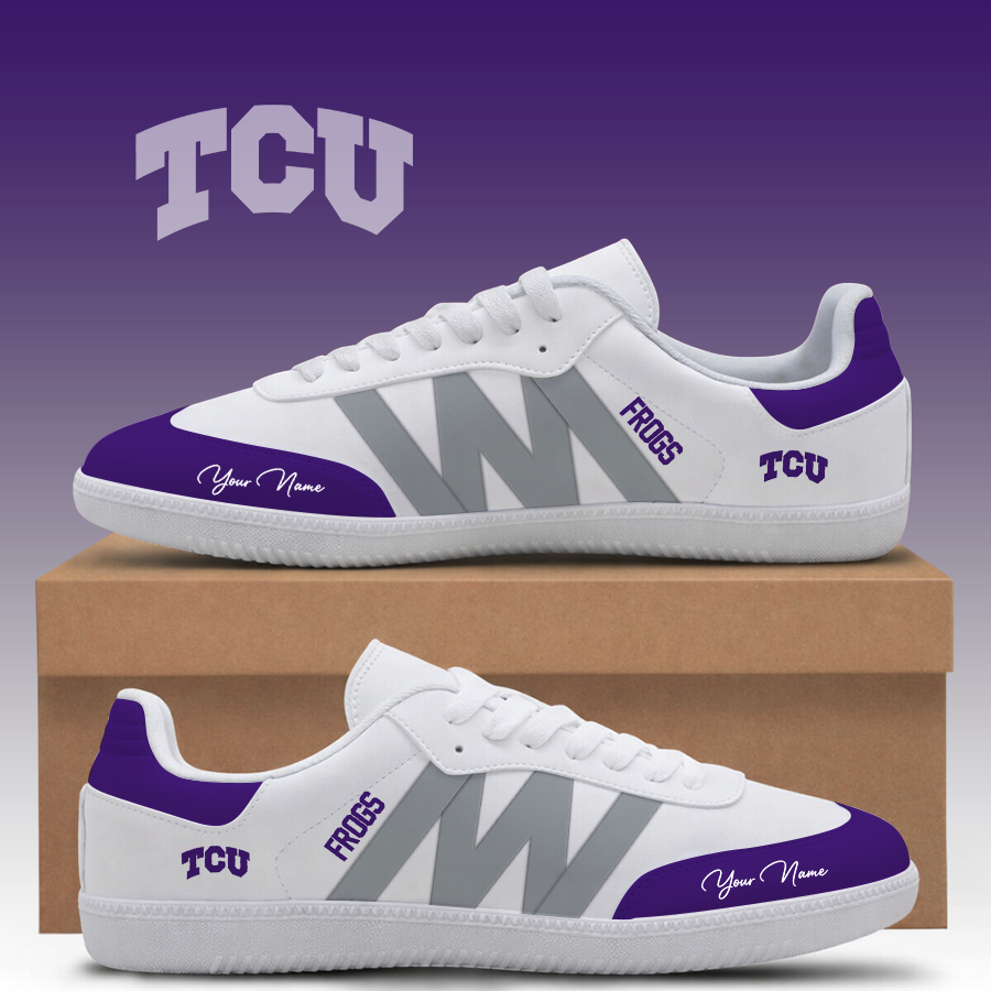 [FAN FAVORITE] NEW CUSTOMIZED NCAA FBS09 THF TCU HORNED FROGS CLASSIC SNEAKERS