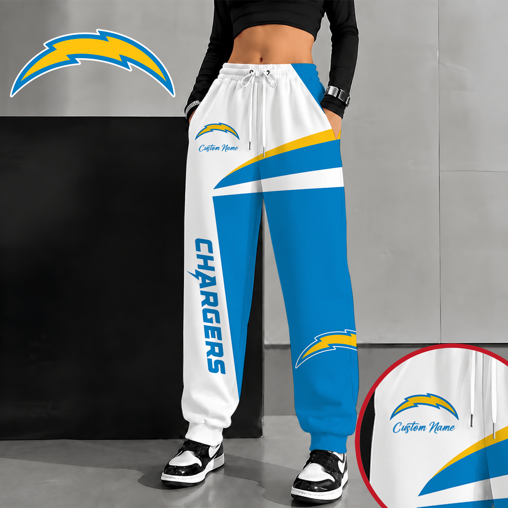 [SPECIAL OFFER] NEW CUSTOMIZED NFL09 LAC LOS ANGELES CHARGERS SWEATPANTS