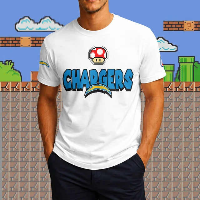 [SPECIAL OFFER] NEW CUSTOMIZED NFL09 LAC LOS ANGELES CHARGERS SUPER MARIO T-SHIRT, HOODIE, ZIP HOODIE