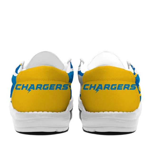 [SPECIAL OFFER] NEW CUSTOMIZED NFL09 LAC LOS ANGELES CHARGERS LOAFER SHOES