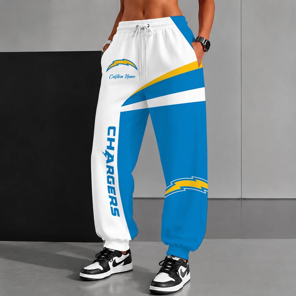 [SPECIAL OFFER] NEW CUSTOMIZED NFL09 LAC LOS ANGELES CHARGERS SWEATPANTS