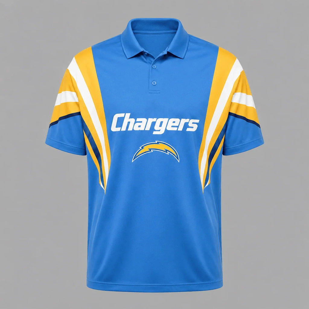 [SPECIAL OFFER] NEW CUSTOMIZED NFL09 LAC LOS ANGELES CHARGERS POLO SHIRT