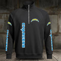 [SPECIAL OFFER] NEW CUSTOMIZED NFL09 LAC LOS ANGELES CHARGERS MEN'S MULTICOLOR QUARTER-ZIP PULLOVER