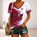 [SPECIAL OFFER] NEW CUSTOMIZED NFL10 TBB TAMPA BAY BUCCANEERS V-NECK FEMALE SHIRT