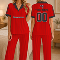 [SPECIAL OFFER] NEW CUSTOMIZED NFL10 TBB TAMPA BAY BUCCANEERS SHORT SLEEVE & LONG PANTS PAJAMAS SET